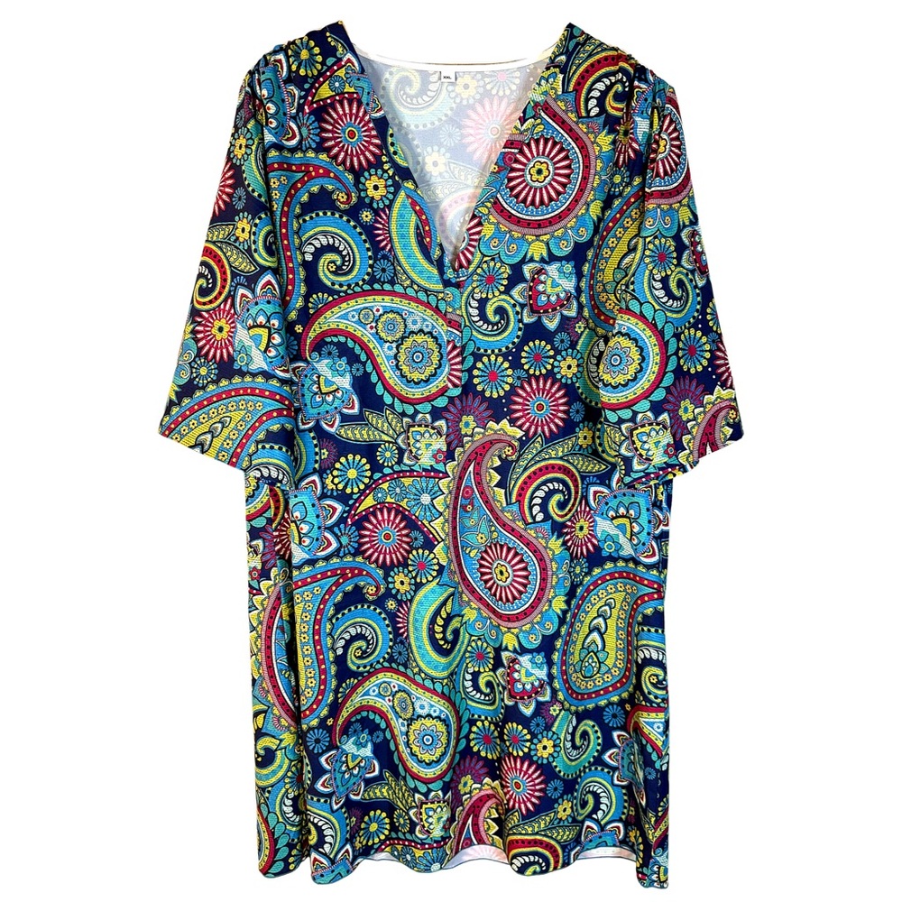 Colorful Paisley Print Women's Kaftan